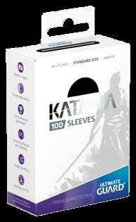 100 Ultimate Guard Katana Sleeves - Black (English; NM)