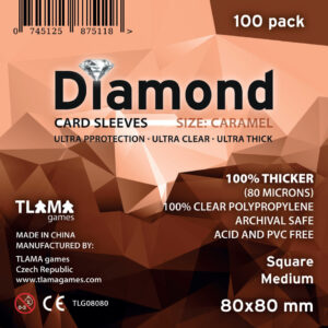 TLAMA games Obaly na karty Diamond Caramel: Square Medium (80x80 mm)