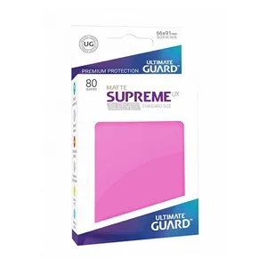 80 Ultimate Guard Supreme UX Matte Sleeves (Pink) (English; NM)