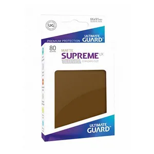 80 Ultimate Guard Supreme UX Matte Sleeves (Brown) (English; NM)