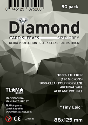 TLAMA games Obaly na karty Diamond Grey: "Tiny Epic" (88x125 mm)