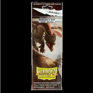 100 Dragon Shield Perfect Fit Sealable Sleeves - Smoke (English; NM)