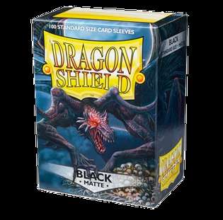 100 Dragon Shield Sleeves - Matte Black (English; NM)