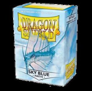 100 Dragon Shield Sleeves - Matte Sky Blue (English; NM)