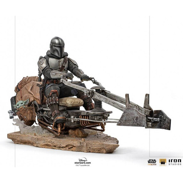 Soška Iron Studios The Mandalorian on Speederbike Deluxe Art Scale 1/10 - The Mandalorian